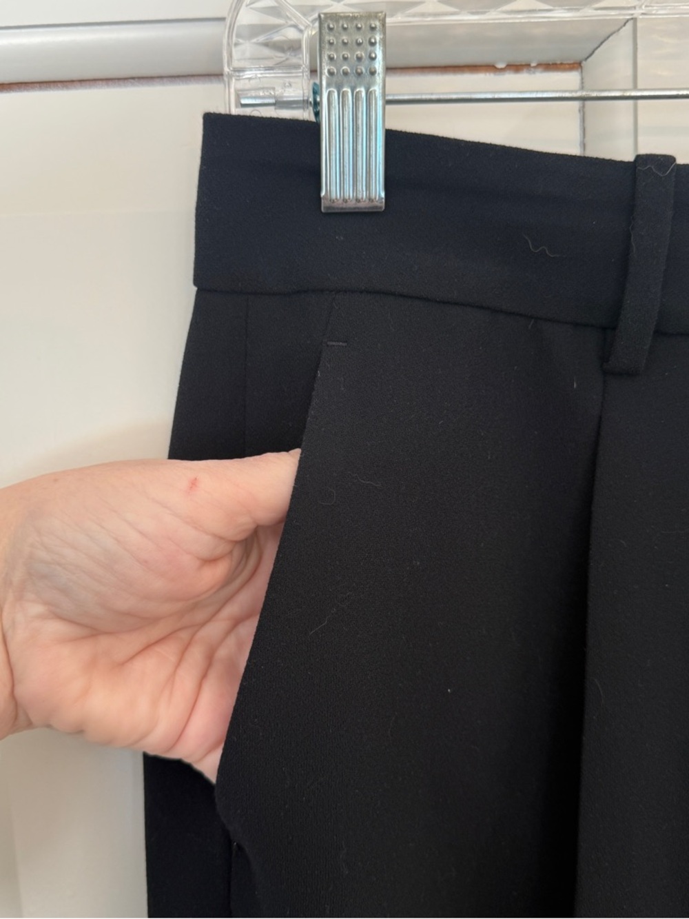 Theory Black Wide-Leg Pants - Picture 6 of 13